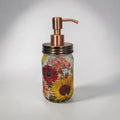 Various Sunflowers Mason Jar Soap Dispenser