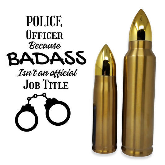 Police Officer Badass Bullet Thermos