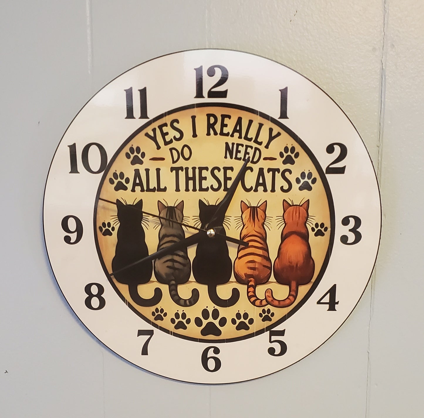 Yes I Really Do Need All These Cats Aluminum Wall Clock