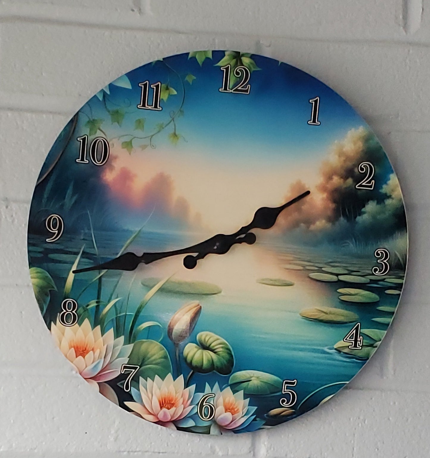Sunrise Lake Aluminum Wall Clock
