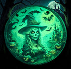 Witch Glow In The Dark Metal Door Sign