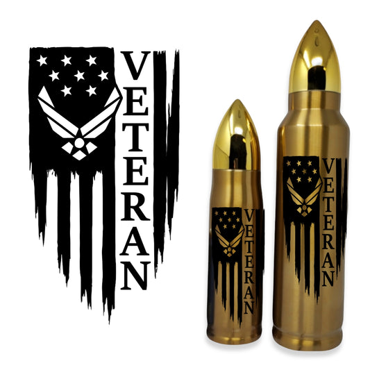 United States Air Force Veteran Bullet Thermos