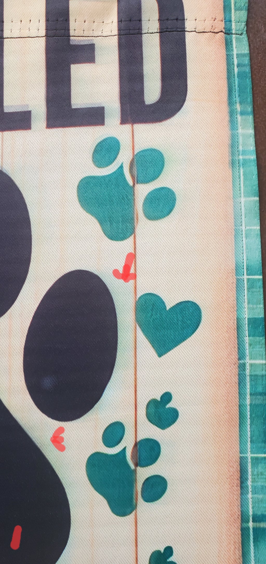 Spoiled Dogs Lives Here Garden Flag  DEFECT