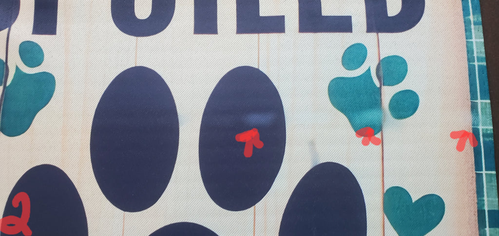 Spoiled Dogs Lives Here Garden Flag  DEFECT