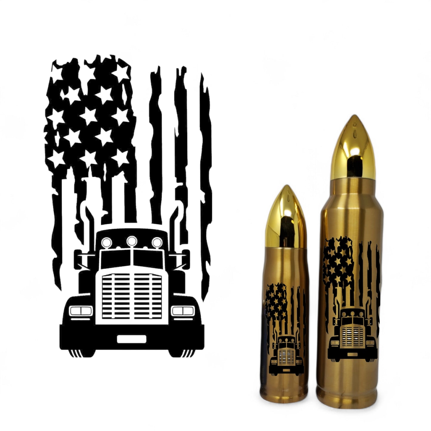 Truck Driver USA Distressed Flag