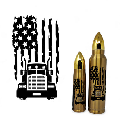 Truck Driver USA Distressed Flag