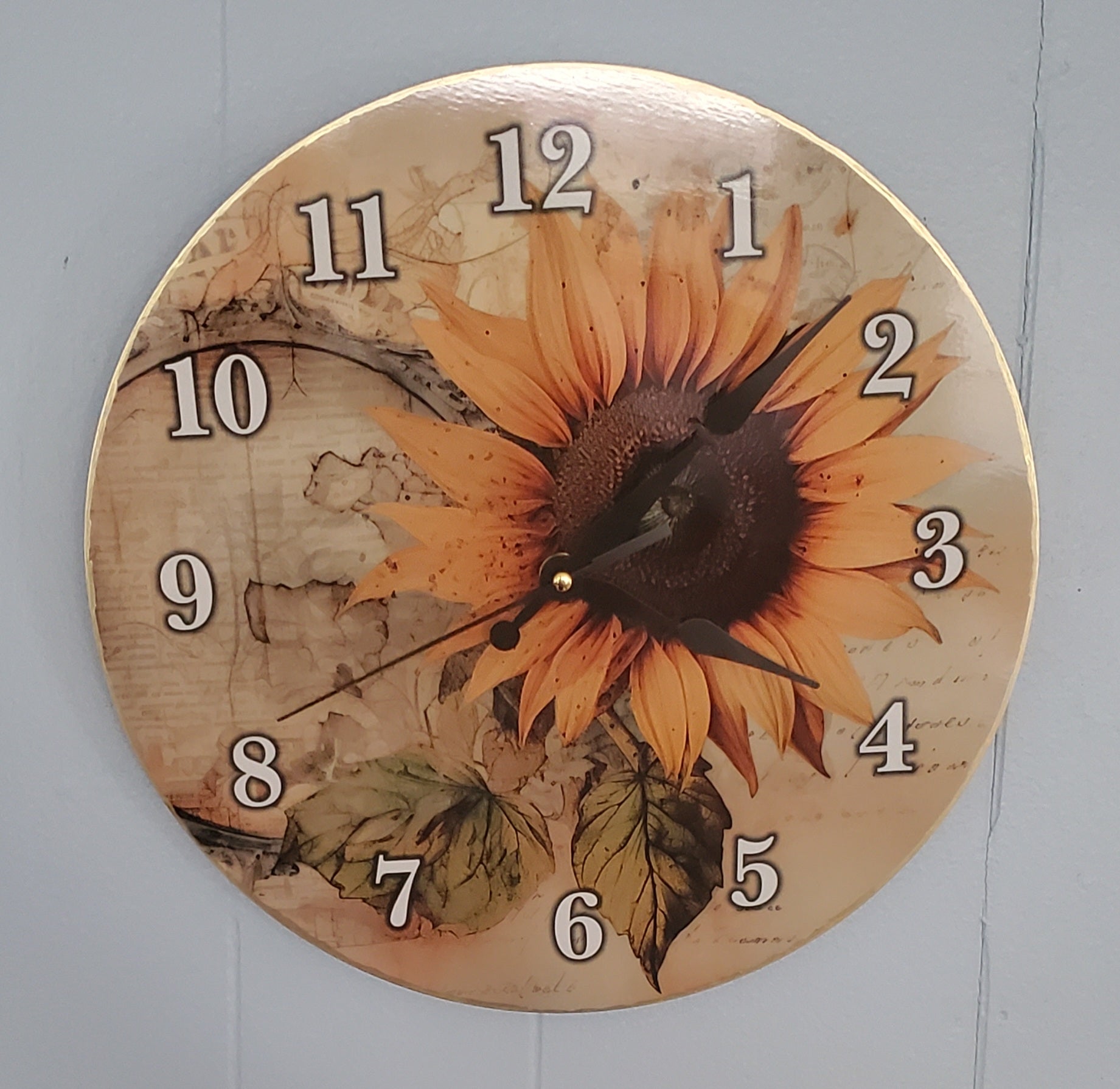 Sunflower Aluminum Wall Clock