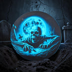 Crawling Skeleton Glow In The Dark Metal Door Sign