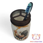 Rooster Mason Jar Toothbrush Holder Mason Jar