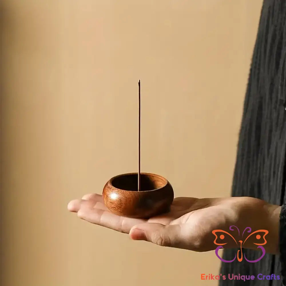 Round Wood Incense Stick Holder Incense