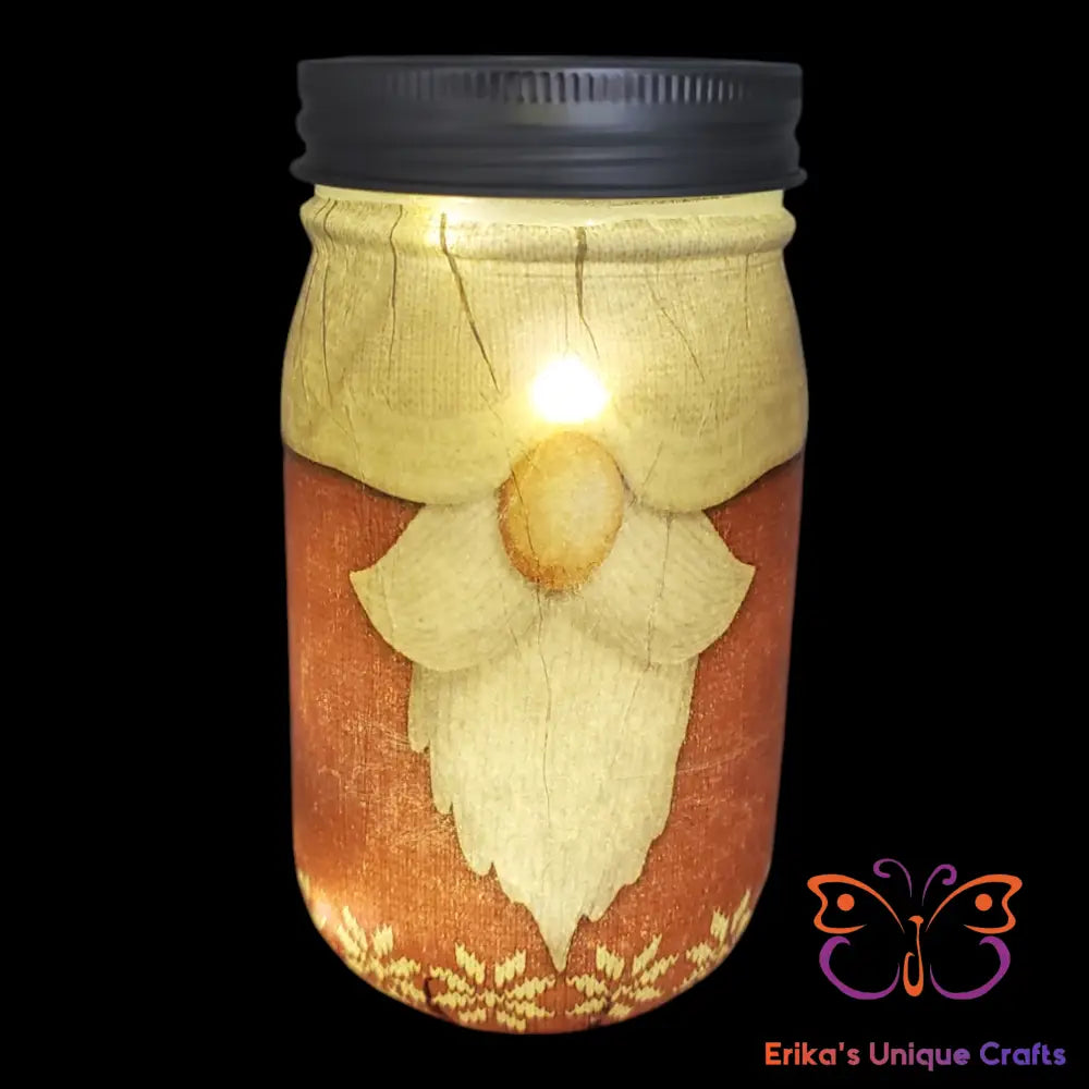 Santa Mason Jar Solar Lights Mason Jar