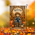 Fall Scarecrow Welcome Garden Flag