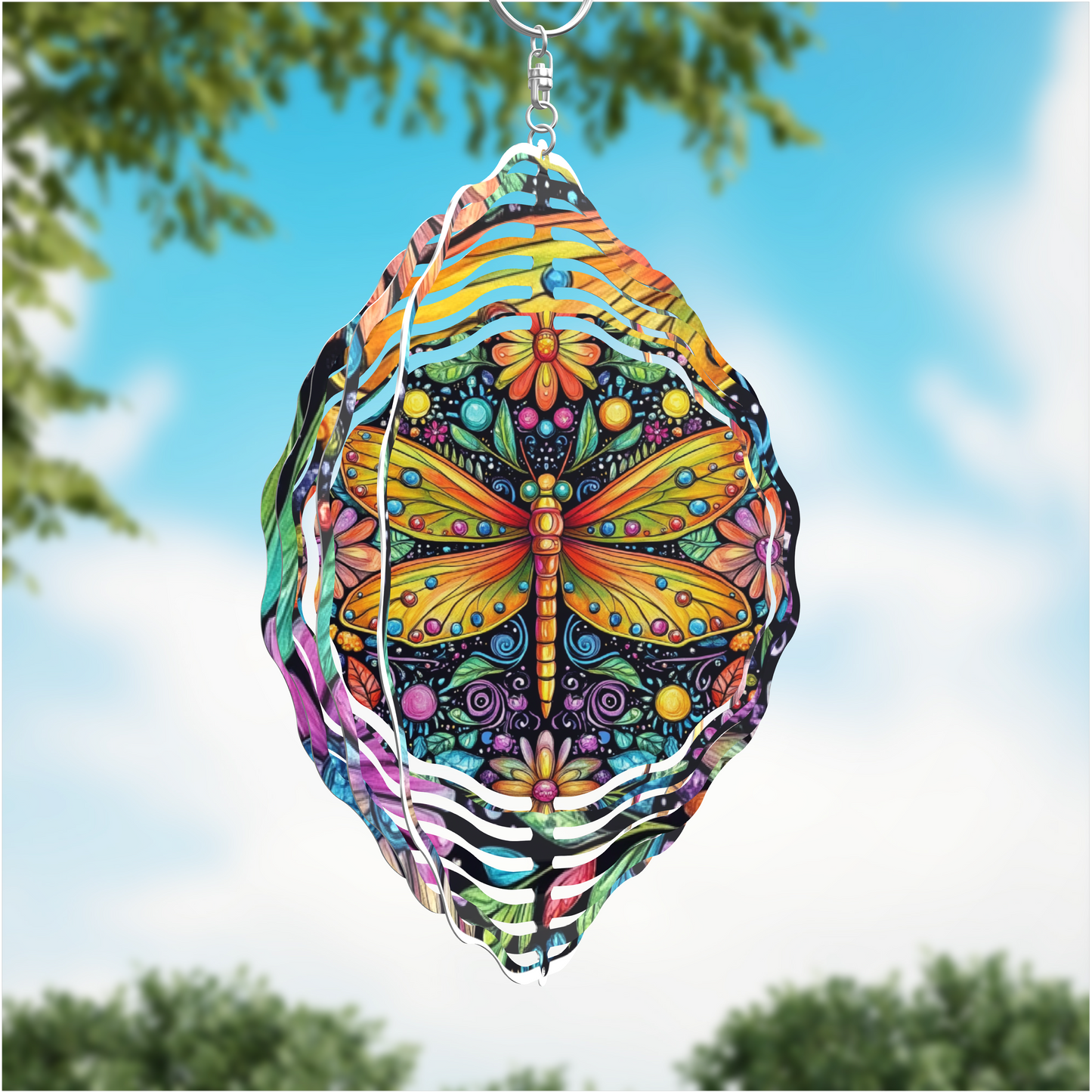 Colorful Dragonfly Wind Spinner