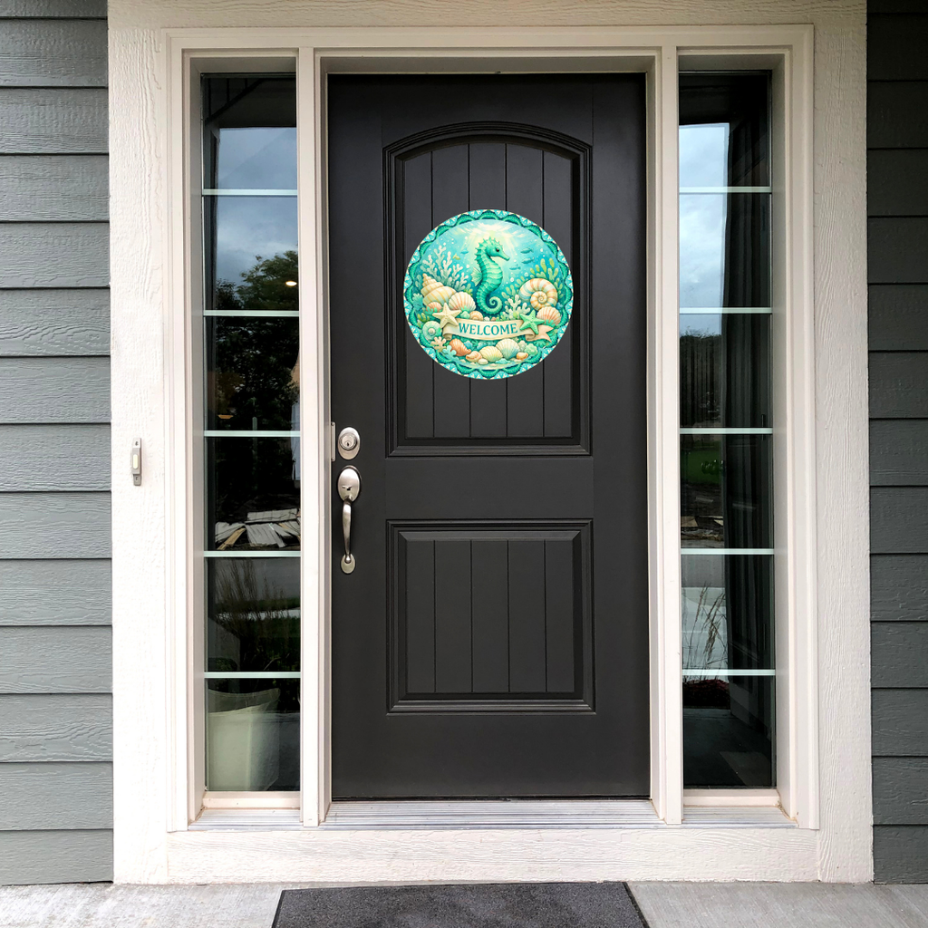 Seahorse Beach Door Sign