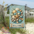 Welcome Seashells Garden Flag