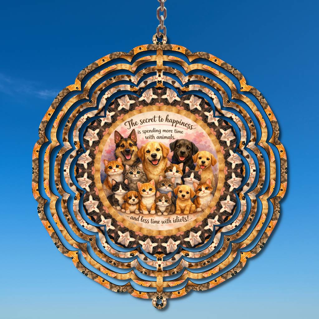 Secret to Happiness Wind Spinner