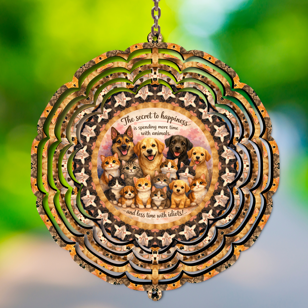 Secret to Happiness Wind Spinner