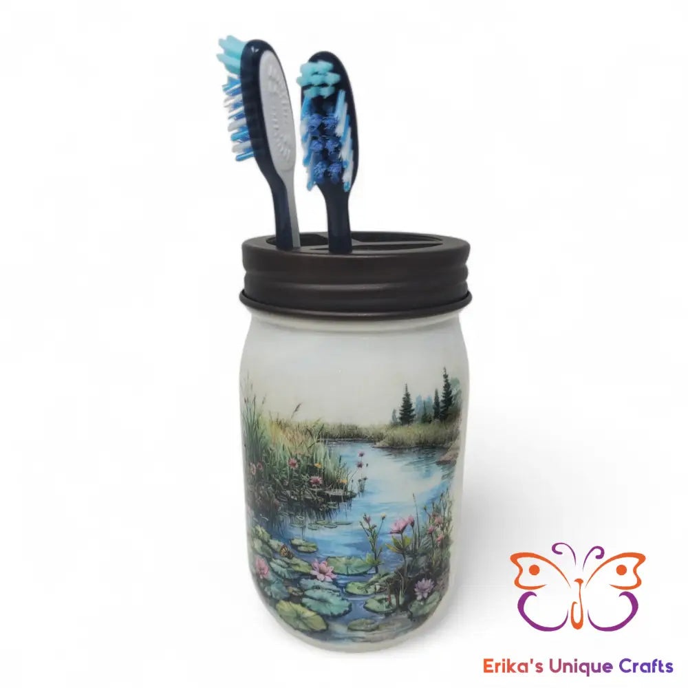 Serene Pond Mason Jar Mason Jar