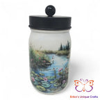 Serene Pond Mason Jar Apothecary Lids Mason Jar