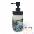 Serene Pond Mason Jar Soap Dispenser Mason Jar