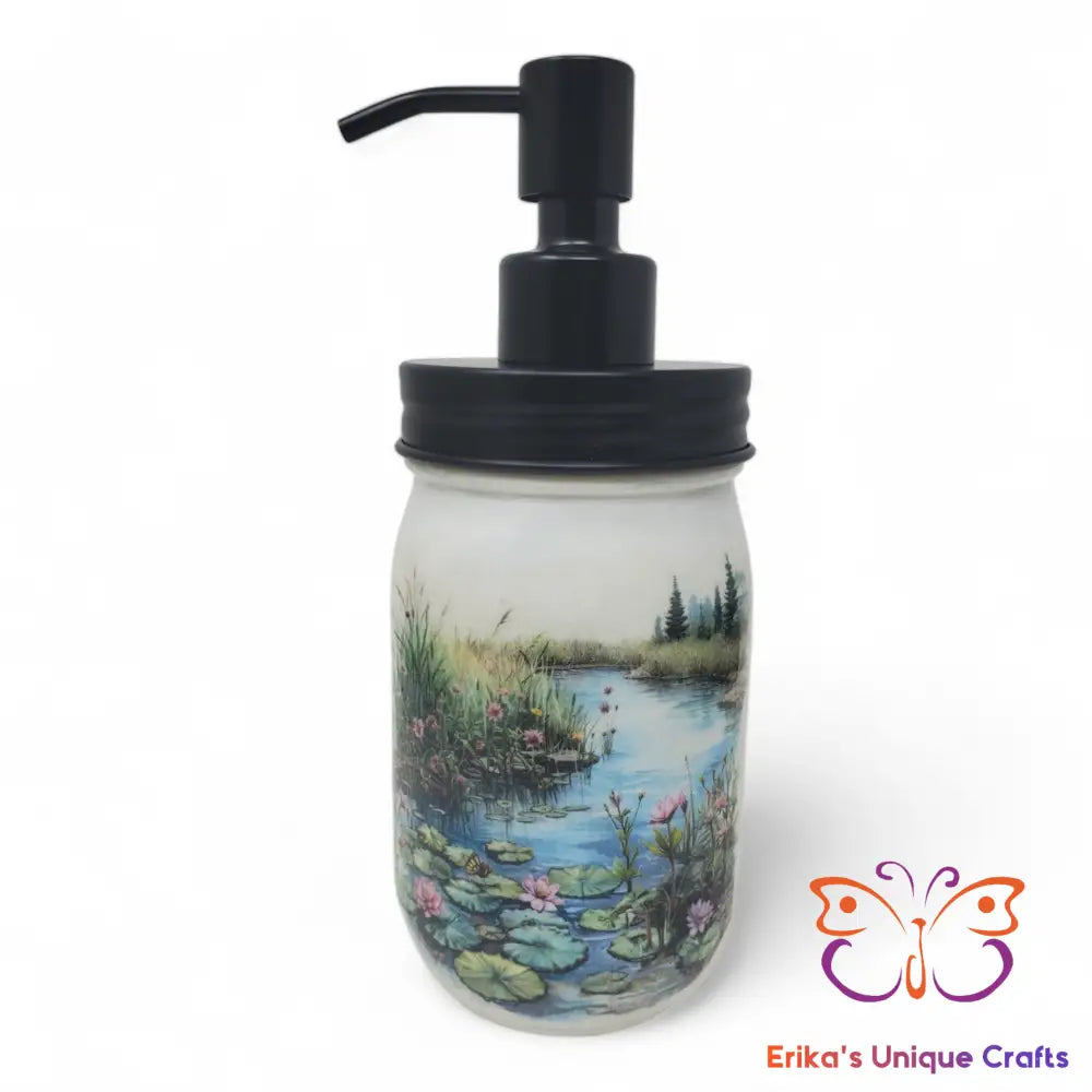 Serene Pond Mason Jar Soap Dispenser Mason Jar