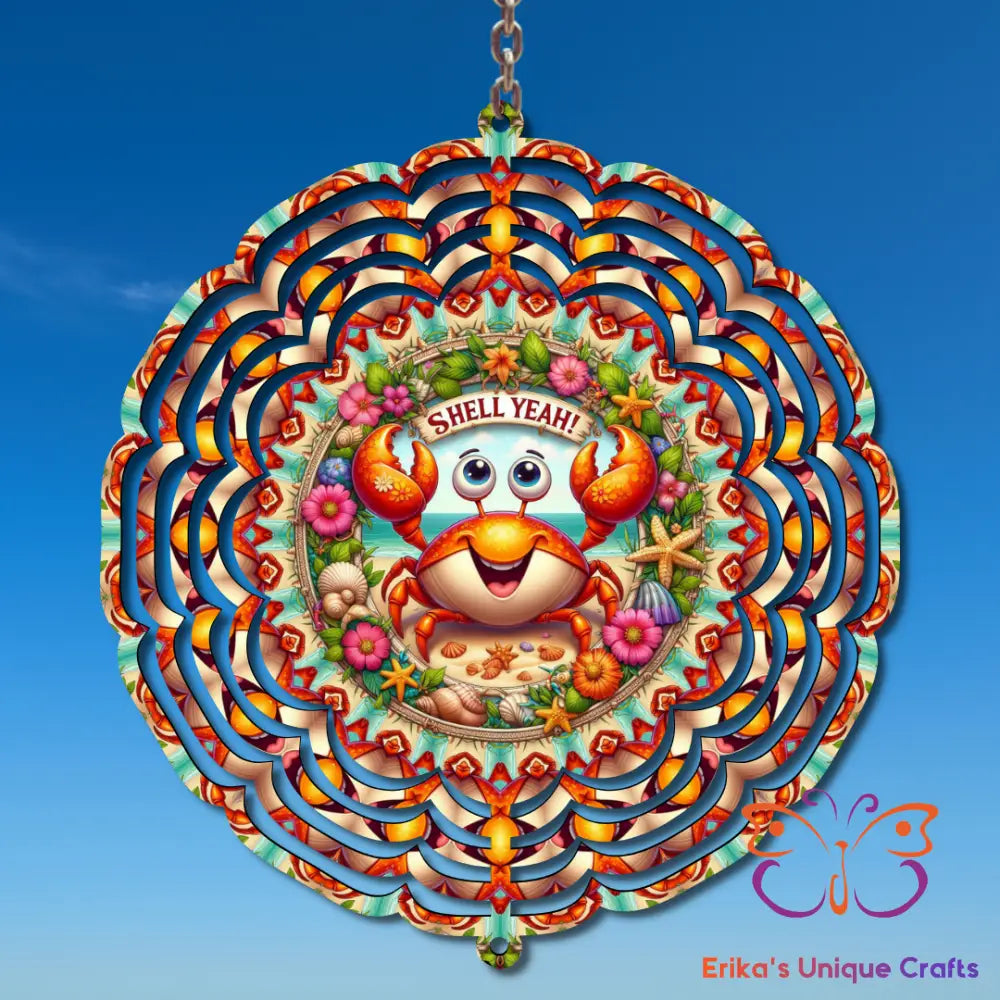 Shell Yeah Crab Wind Spinner Wind Spinner