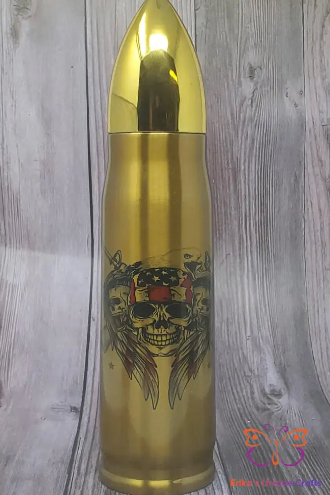 Skull American Wings Bullet Thermos - Erikas Crafts