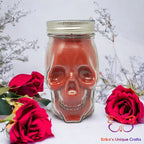Skull Mason Jar Candles Bite Me / Red / Parasoy Candles