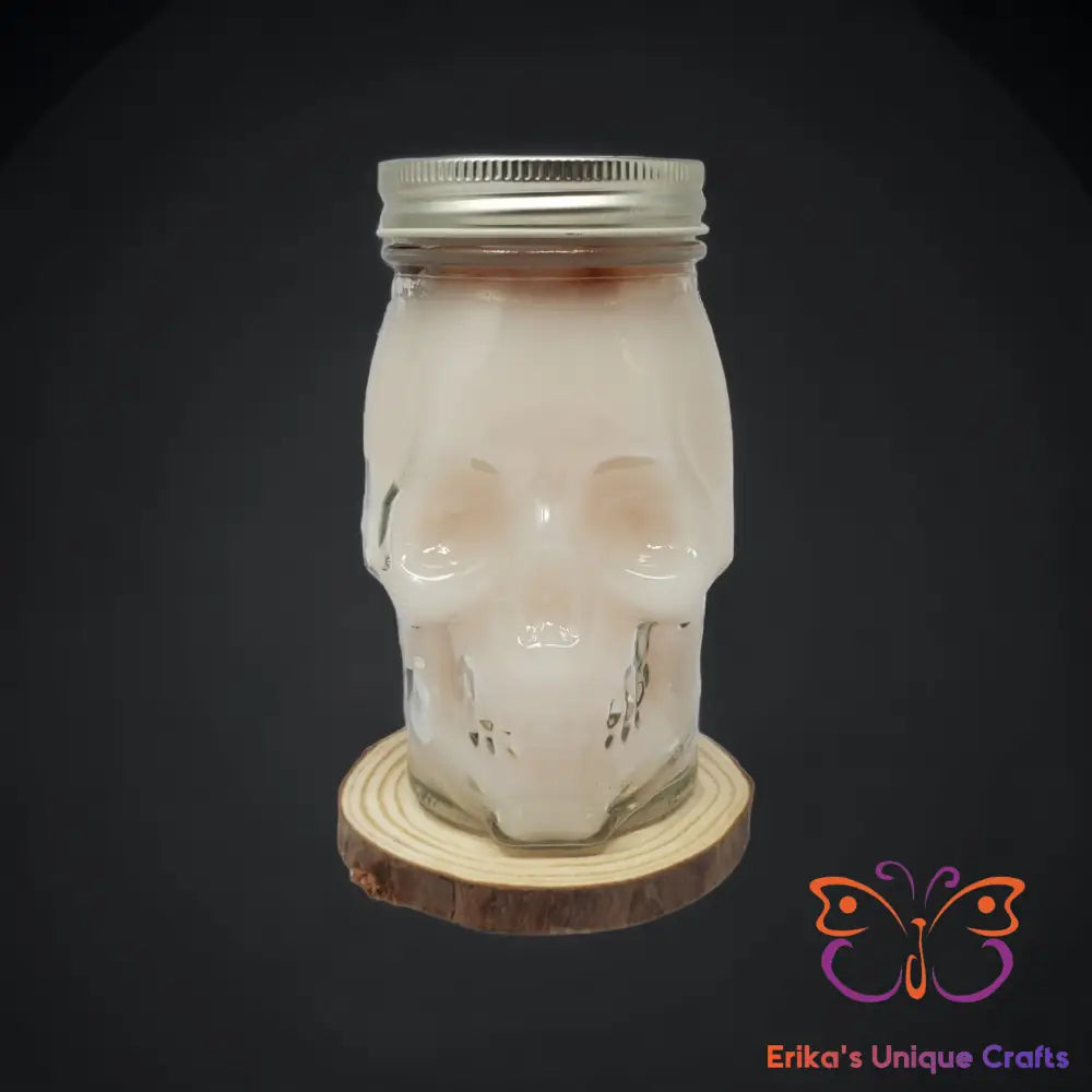 Skull Mason Jar Candles Root Beer / White / Parasoy Candles