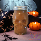 Skull Mason Jar Candles Trick or Treat / Orange / Parasoy Candles