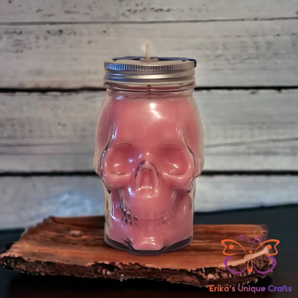 Skull Mason Jar Candle