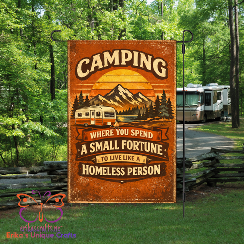 Camping Small Fortune Garden Flag - Garden Flag