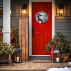 Snowman Magic Of Christmas Round Hanging Door Sign - Door