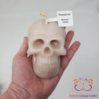 Solid Skull Candles White / Moonlight Path / Beeswax Candles