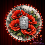 Memorial Day Poppy Door Sign
