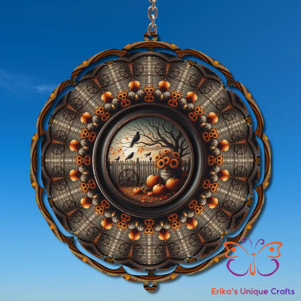 Spooky Autumn Harvest Wind Spinner Wind Spinner