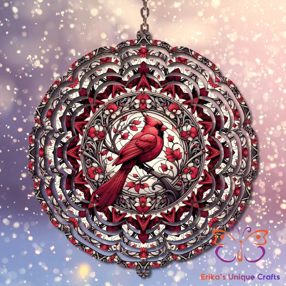 Stained Glass Cardinal Wind Spinner Wind Spinner