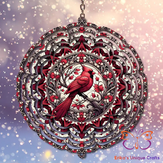 Stained Glass Cardinal Wind Spinner Wind Spinner