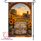 Start Each Day With A Grateful Heart Garden Flag