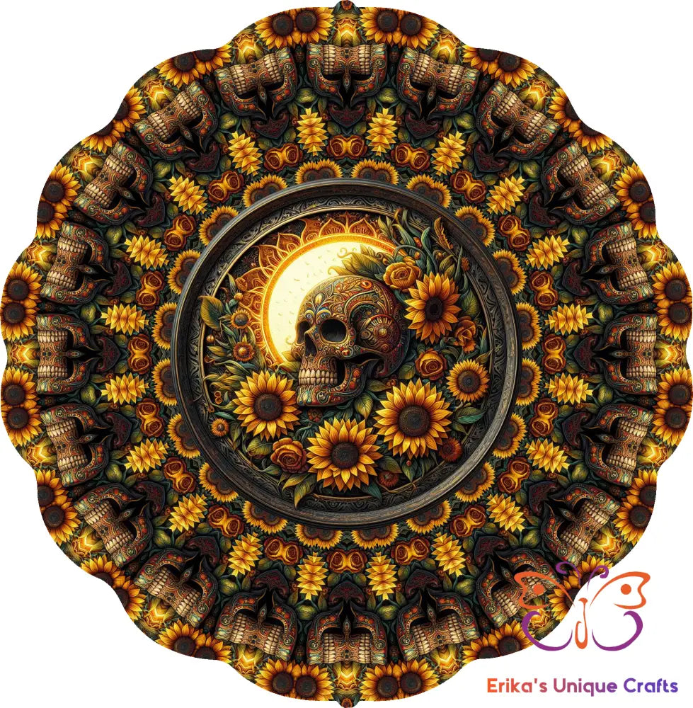 Sunflower and Skull Wind Spinner Wind Spinner