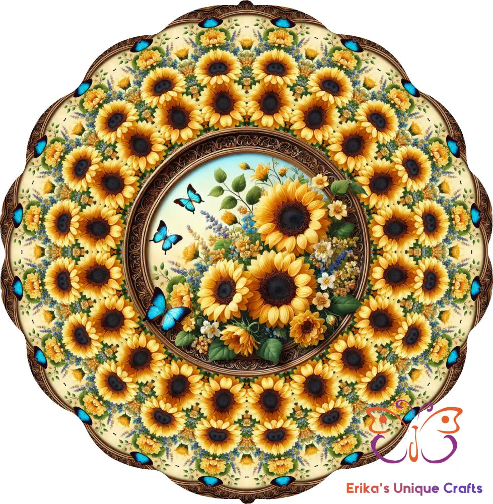 Sunflower Butterflies Wind Spinner Wind Spinner