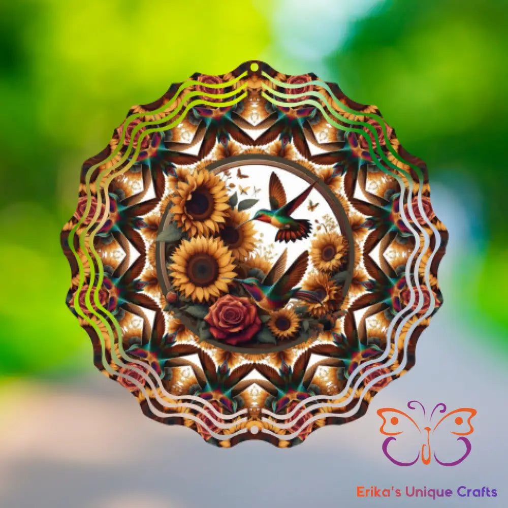 Sunflower Hummingbird Wind Spinner Wind Spinner
