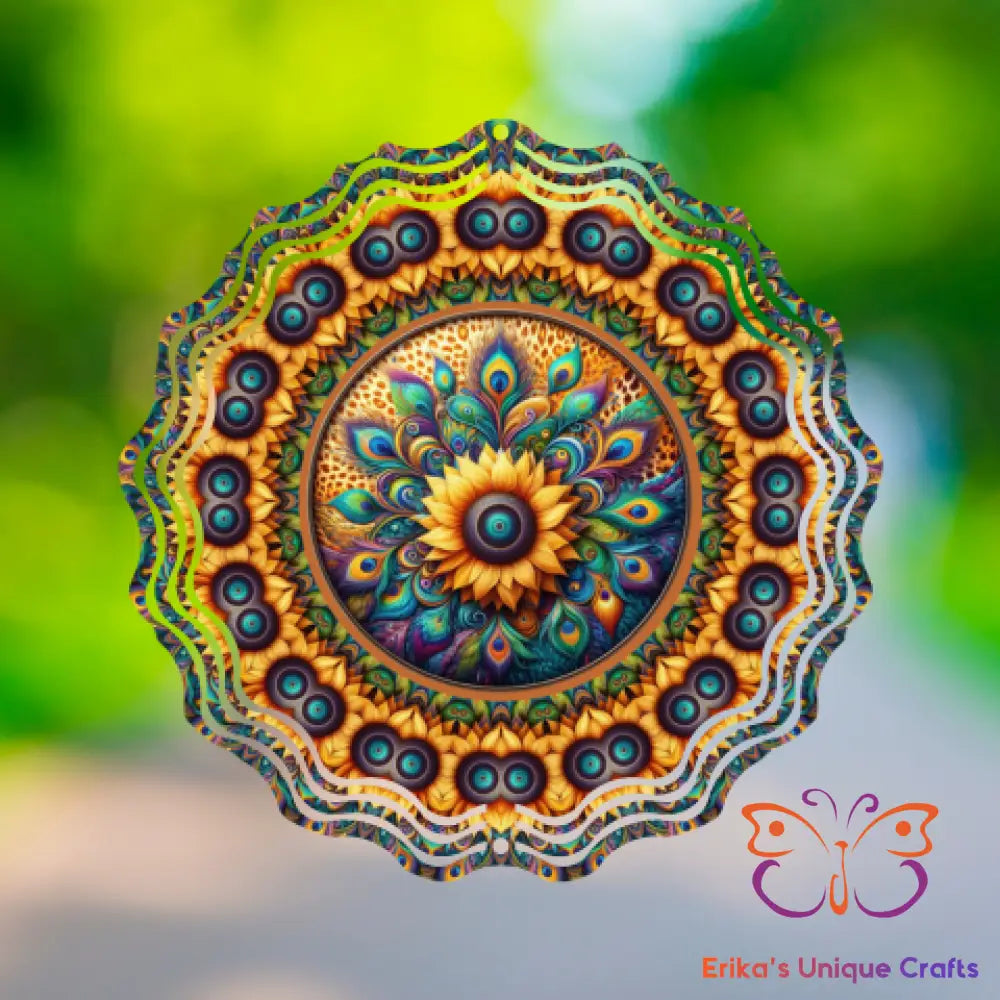 Sunflower Peacock Wind Spinner Wind Spinner