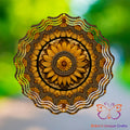 Tooled Leather Sunflower Wind Spinner