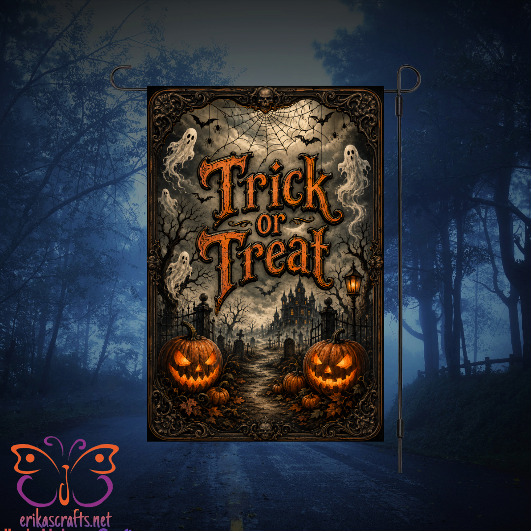 Trick Or Treat Halloween Garden Flag