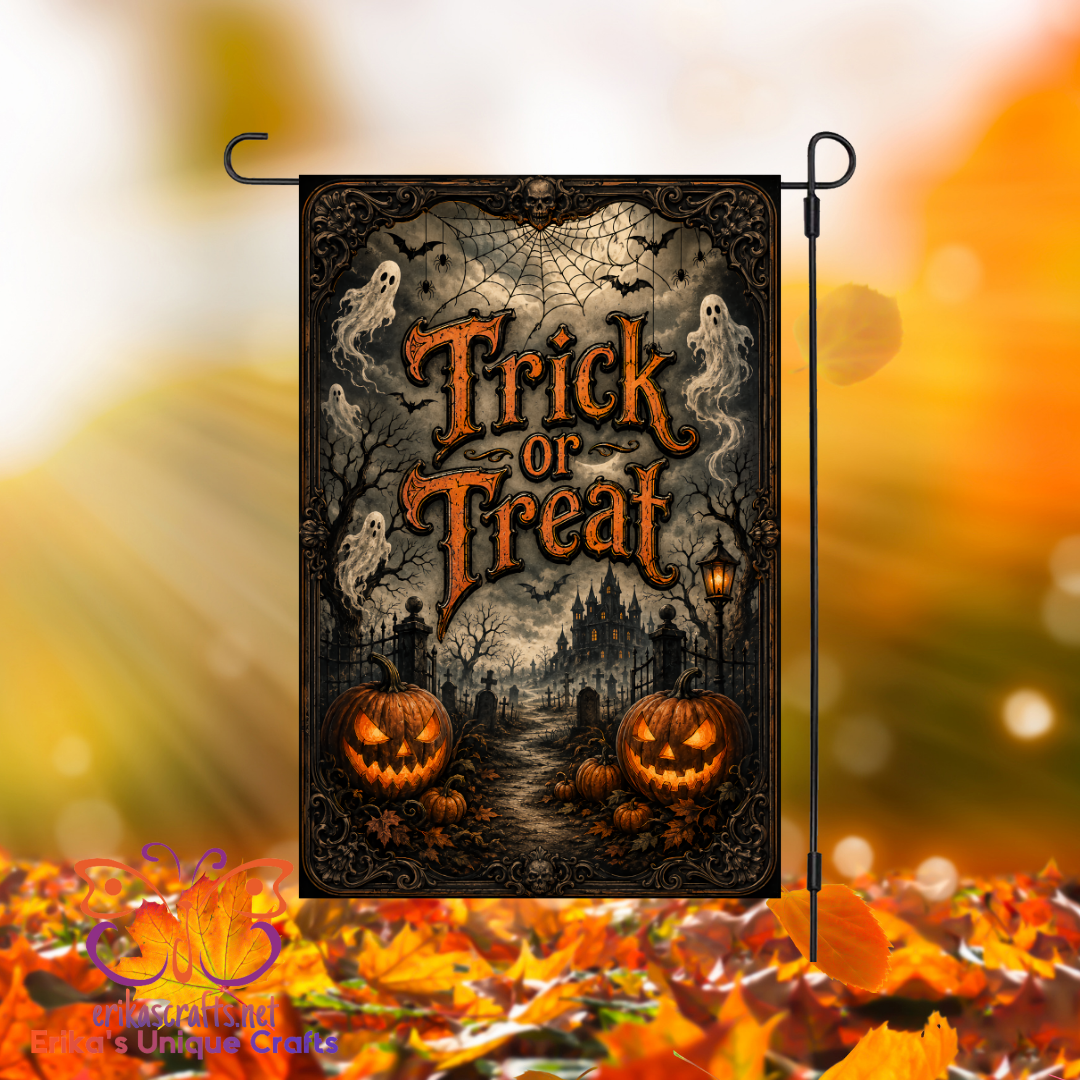 Trick Or Treat Halloween Garden Flag