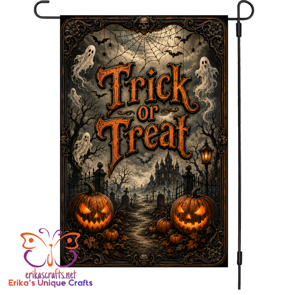 Trick Or Treat Halloween Garden Flag