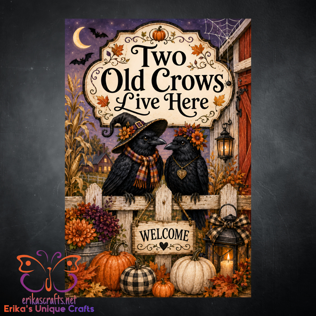 Two Old Crows Garden Flag