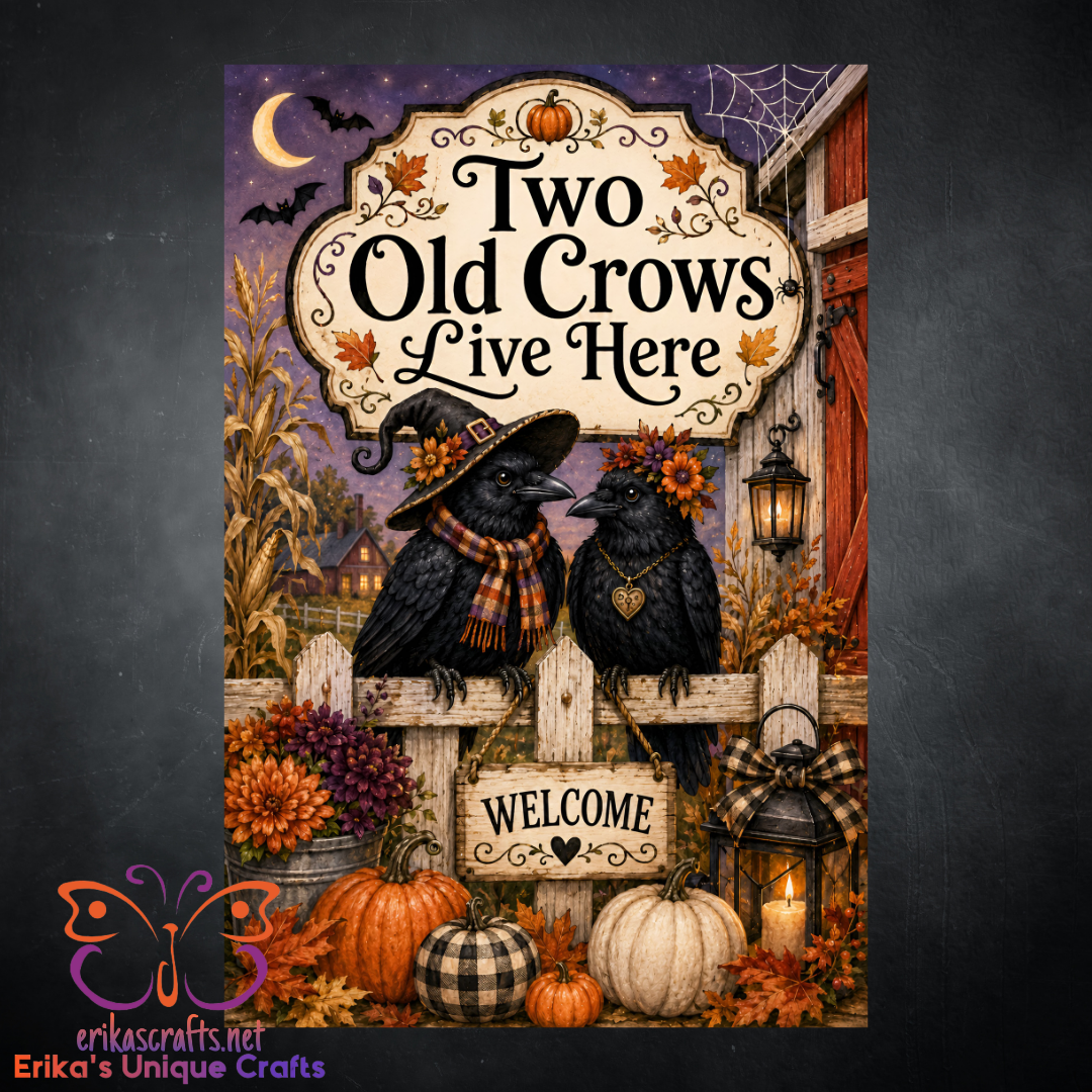 Two Old Crows Garden Flag