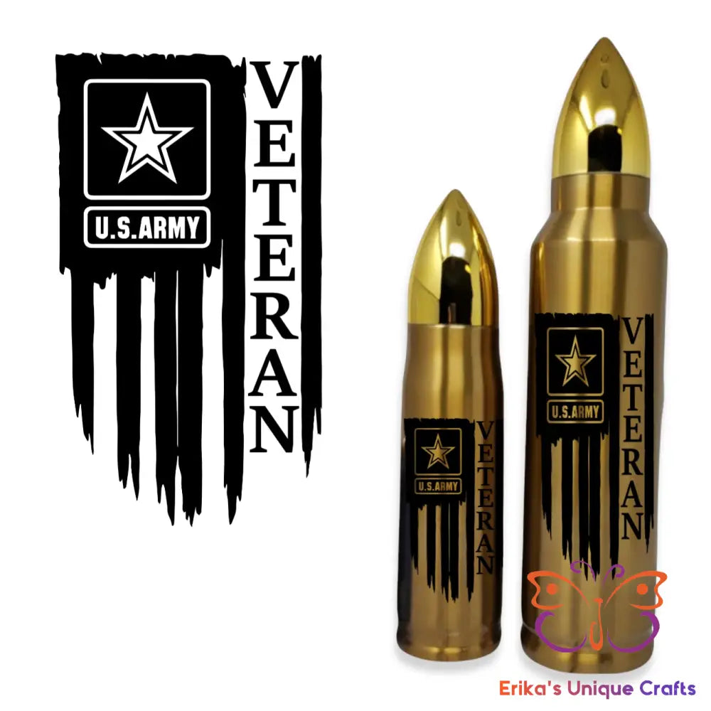 United States Army Veteran Bullet Thermos Bullet Thermos